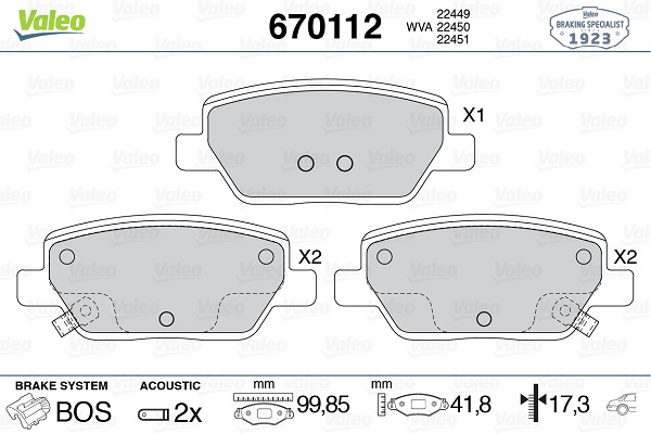 VALEO 670112 Kit de...